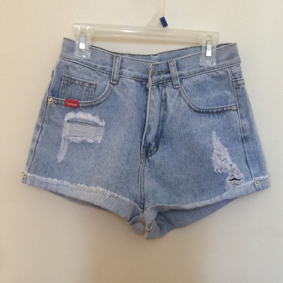 supreme denim shorts